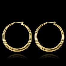 Italian-Made 18K Gold Plated French Lock Hoop Earrings