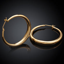 Italian-Made 18K Gold Plated French Lock Hoop Earrings