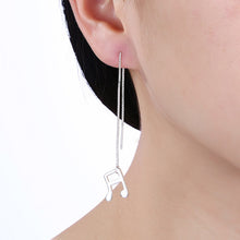 Musical Notes Earring in White Gold Plated
