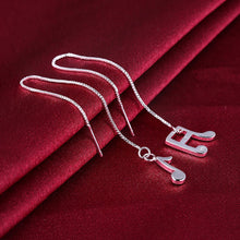 Musical Notes Earring in White Gold Plated