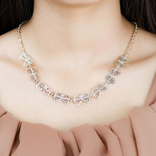 Butterfly Necklace in 18K White Gold Plated