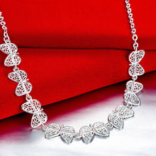 Butterfly Necklace in 18K White Gold Plated