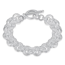 Linked Circles Bracelet in 18K White Gold Plated