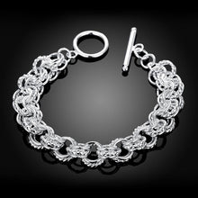 Linked Circles Bracelet in 18K White Gold Plated