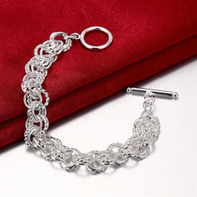 Linked Circles Bracelet in 18K White Gold Plated
