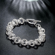 Linked Circles Bracelet in 18K White Gold Plated
