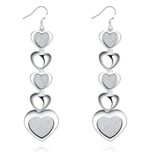 Infinity Hearts Drop Earring in White Gold Plated