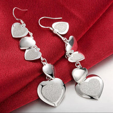 Infinity Hearts Drop Earring in White Gold Plated