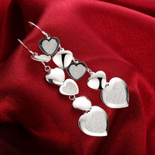 Infinity Hearts Drop Earring in White Gold Plated
