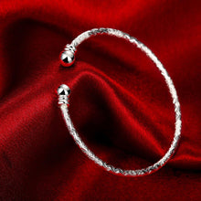 V Cut Adjustable Bangle in 18K White Gold Plated