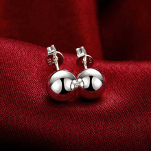 18K White Gold Pearl Ball Stud Earrings