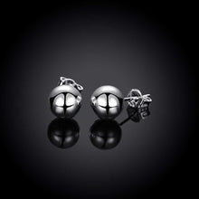 18K White Gold Pearl Ball Stud Earrings