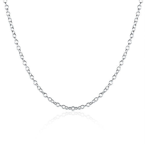 5 Pack White Gold Plated Chain Necklace 18 