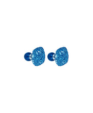 Made with Swarovski Crystal Double Stud Earring - Blue