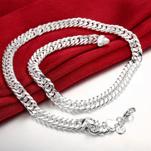 Figaro Chain Necklace in 18K White Gold Plated