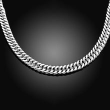 Figaro Chain Necklace in 18K White Gold Plated