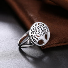 Tree of Life Ring in 18K White Gold Plated