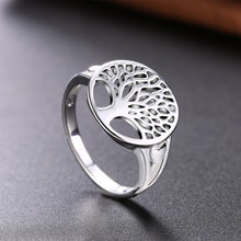 Tree of Life Ring in 18K White Gold Plated