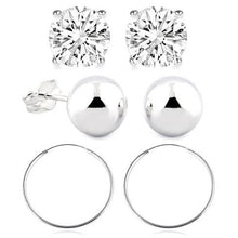 Sterling Silver Essential Ball and Hoop Earring Set