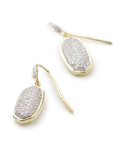 Made with Swarovski Crystal 18K Gold Pave Drop Earrings