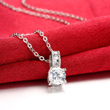 Swarovski Crystal 18K White Gold Plated Diamond Simulated Necklace
