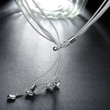 Heart Drop Necklace in 18K White Gold Plated