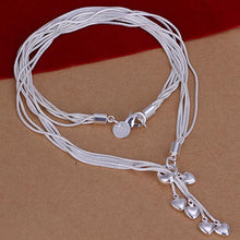 Heart Drop Necklace in 18K White Gold Plated