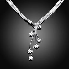 Heart Drop Necklace in 18K White Gold Plated