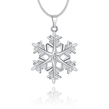 Snowflake Necklace in 18K White Gold Plated