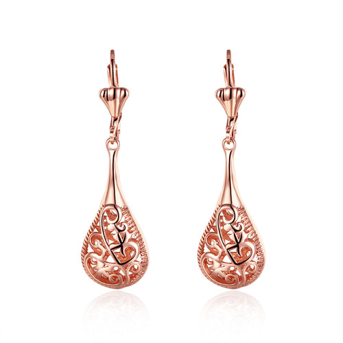 18K Rose Gold Bohemian Drop Earring