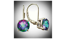 Made with Swarovski Crystal Mystic Topaz Leverback Earring