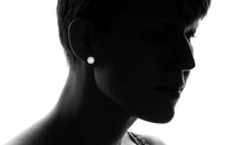 3.44 CTTW Halo Stud Earrings with Swarovski Element Crystals