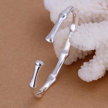 Bamboo Bangle in 18K White Gold Plated