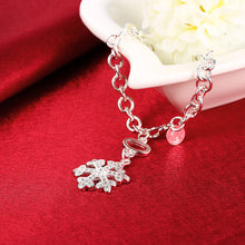 Swarovski Crystal Snowflake Bracelet in 18K White Gold Plated