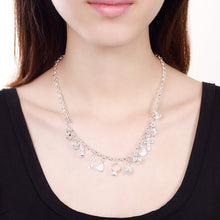 Swarovski Crystal Charms Necklace in 18K White Gold Plated