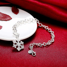 Swarovski Crystal Snowflake Bracelet in 18K White Gold Plated