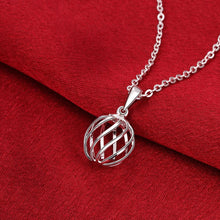 Intertwined Ball Necklace in 18K White Gold Plated