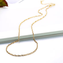 18K Rose Gold Plated Singapore Chain