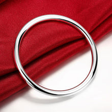 White Gold Plated Solid Bangle