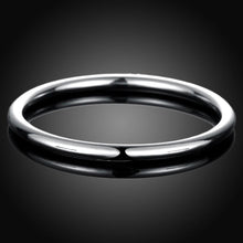 White Gold Plated Solid Bangle