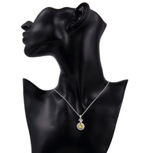 Swarovski Crystal Citrine 1.5 CTTW Necklace in 18K White Gold Plated