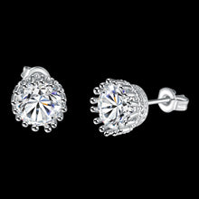 18K White Gold Plated Classic Studs