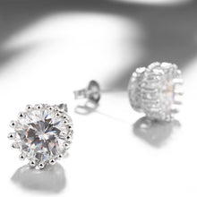 18K White Gold Plated Classic Studs