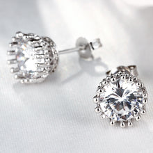 18K White Gold Plated Classic Studs