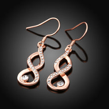 18K Rose Gold Plated Infinity Drop Earrings