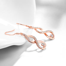 18K Rose Gold Plated Infinity Drop Earrings