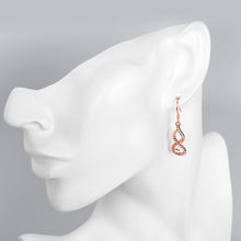 18K Rose Gold Plated Infinity Drop Earrings