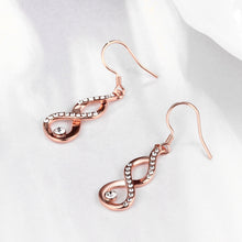 18K Rose Gold Plated Infinity Drop Earrings