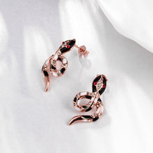 18K Rose Gold Plated Snake Studded