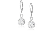 Swarovski Infinity Crystal Drop Earrings - Silver Gold